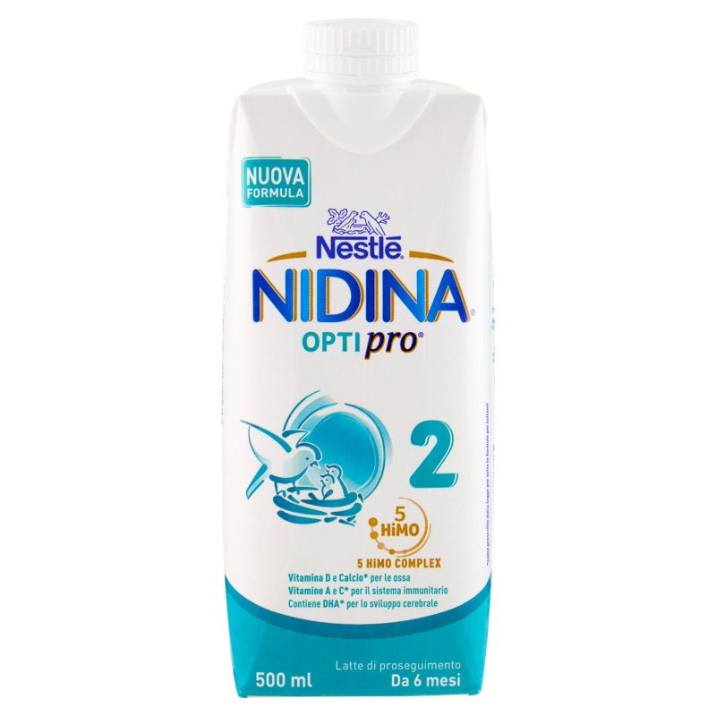 NESTLÉ NIDINA Optipro 2 Latte di proseguimento liquido da 6 mesi Brick 500ml