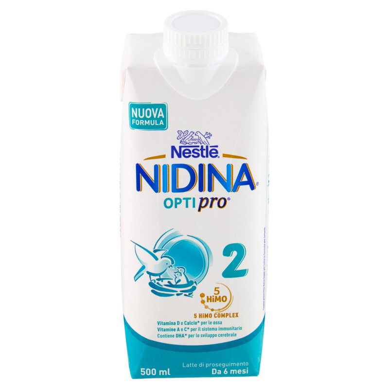 NESTLÉ NIDINA Optipro 2 Latte di proseguimento liquido da 6 mesi Brick 500ml