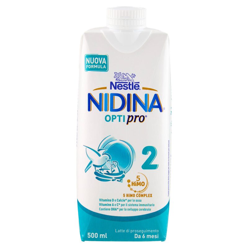 NESTLÉ NIDINA Optipro 2 Latte di proseguimento liquido da 6 mesi Brick 500ml