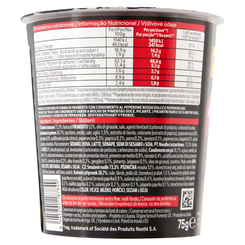 MAGGI Saucy Noodles Chili Dolce 1 porzione Cup 75g