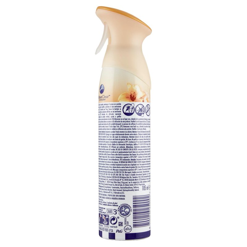 Ambi Pur Profumatore per Ambienti Deodorante Spray, Oro e Fiori di Vaniglia 185 ml