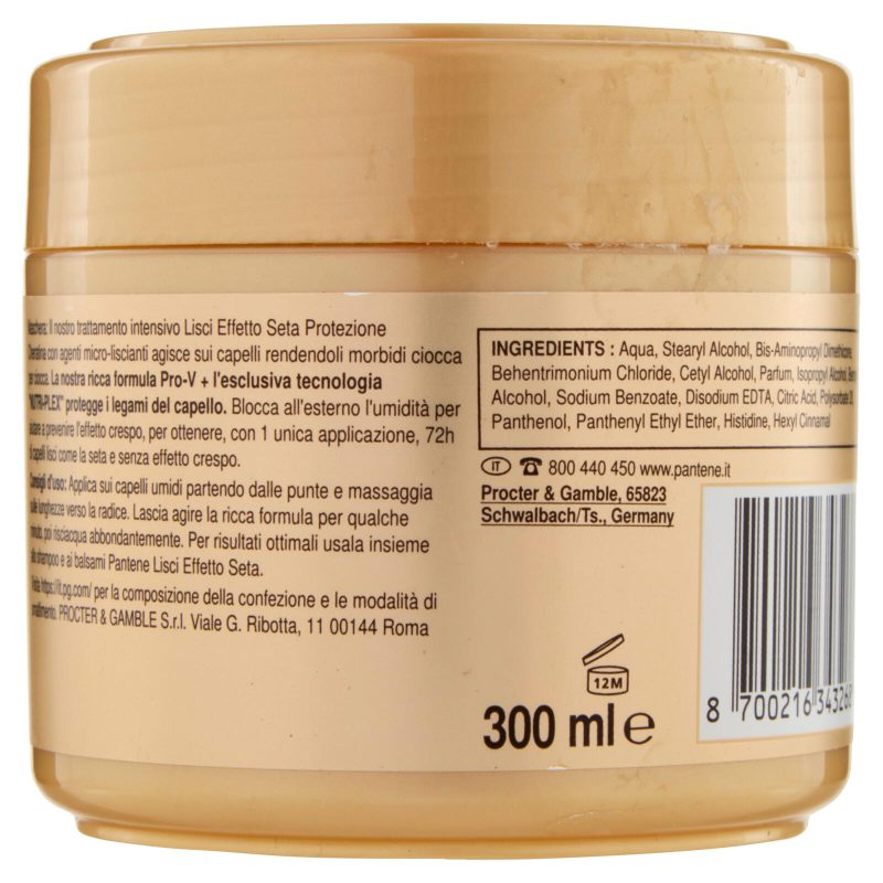 Pantene Pro-V Nutri-plex Maschera Protezione Cheratina Lisci Effetto Seta 300 ml