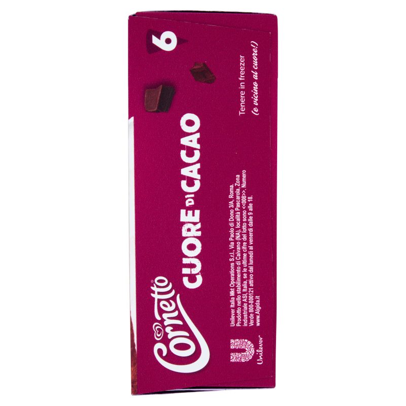 Cornetto Algida Cuore di Cacao 6 Gelati 360 g