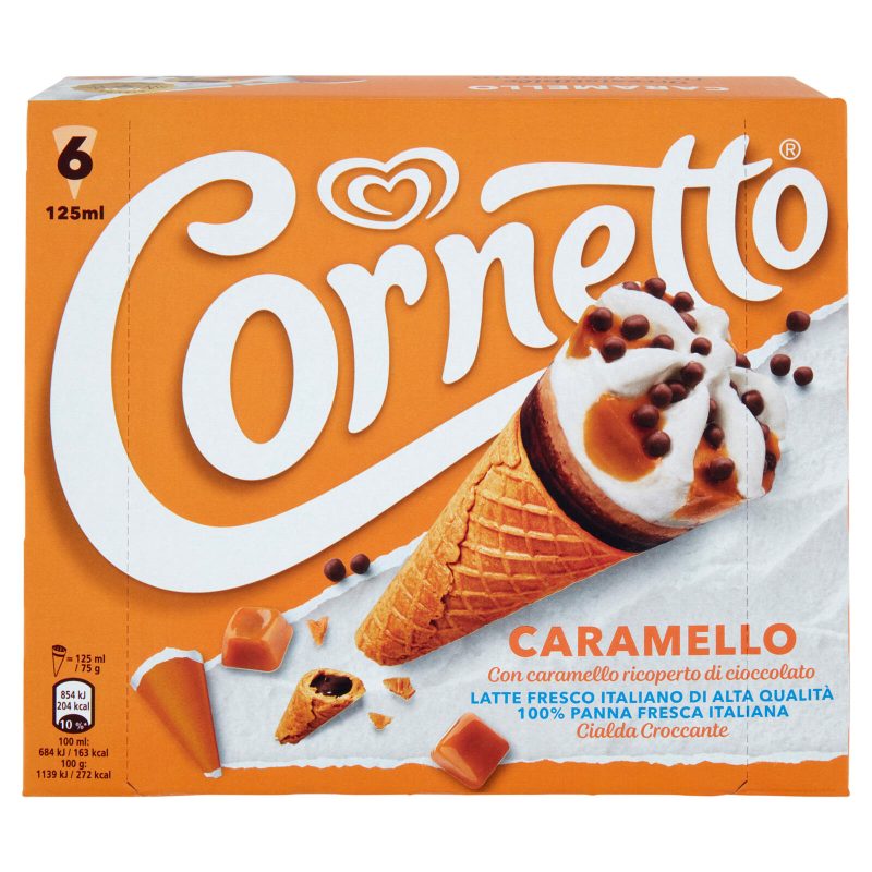 Cornetto Algida Caramello 6 Gelati 450 g