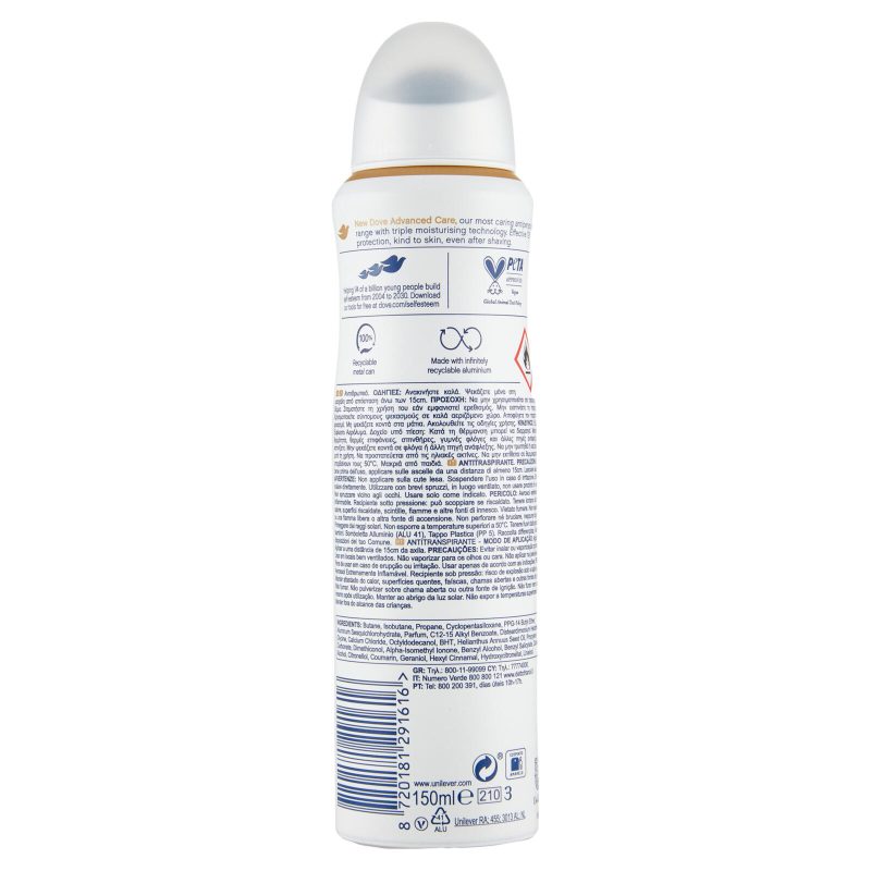 Dove advanced Care invisible dry white freesia & violet flower scent anti-perspirant	150 ml