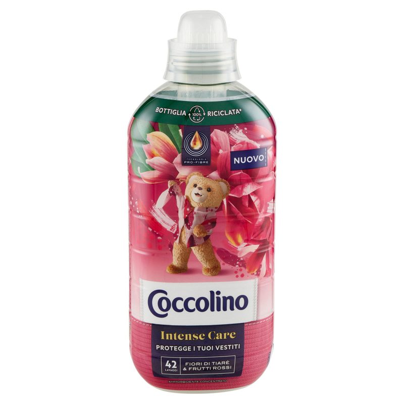 Coccolino Ammorbidente Concentrato Intense Care Fiori di Tiarè & Frutti Rossi 42 Lavaggio 980 ml