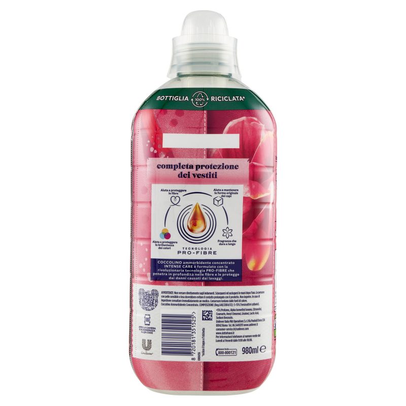 Coccolino Ammorbidente Concentrato Intense Care Fiori di Tiarè & Frutti Rossi 42 Lavaggio 980 ml