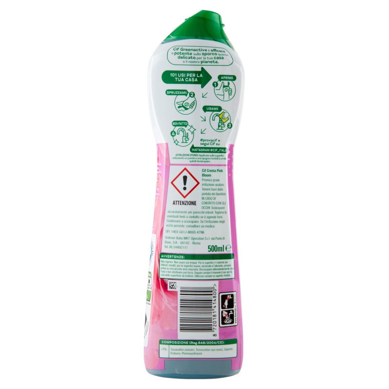 Cif Greenactive Crema Pink Bloom 500 ml