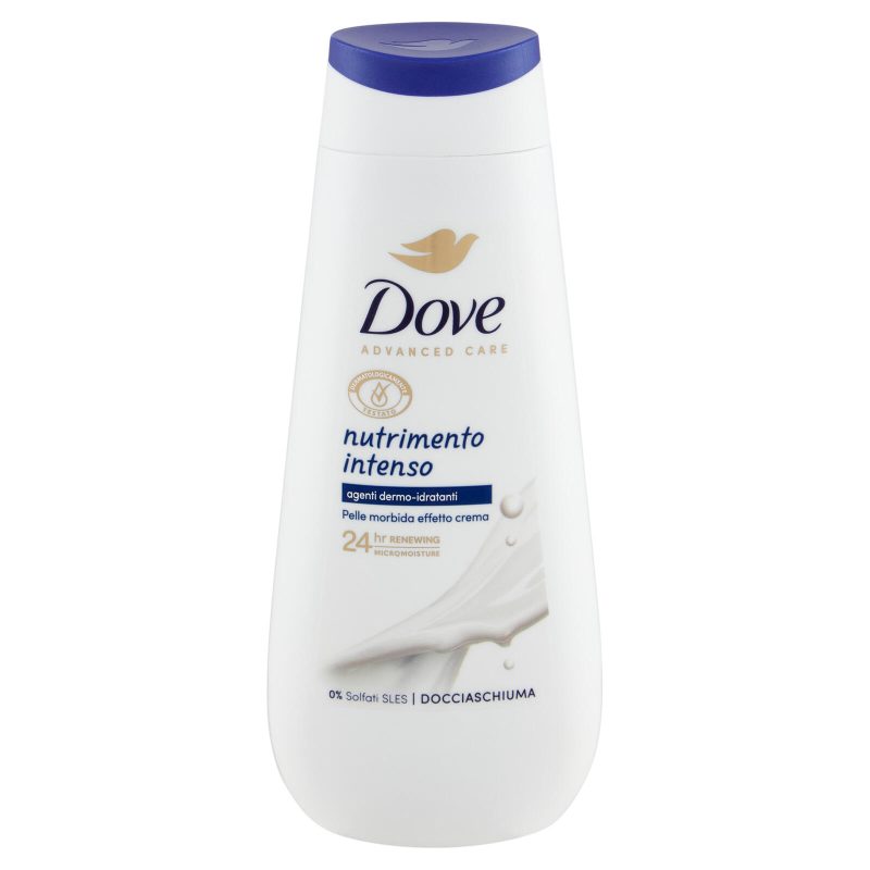 Dove Advanced Care Docciaschiuma nutrimento intenso agenti dermo-idratanti 225 ml