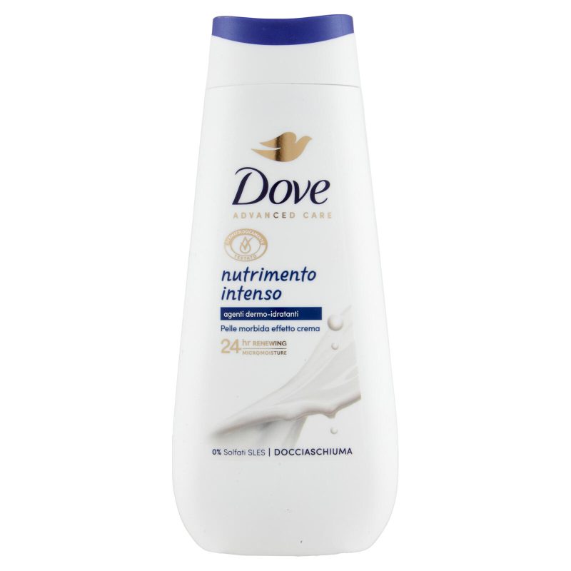 Dove Advanced Care Docciaschiuma nutrimento intenso agenti dermo-idratanti 225 ml