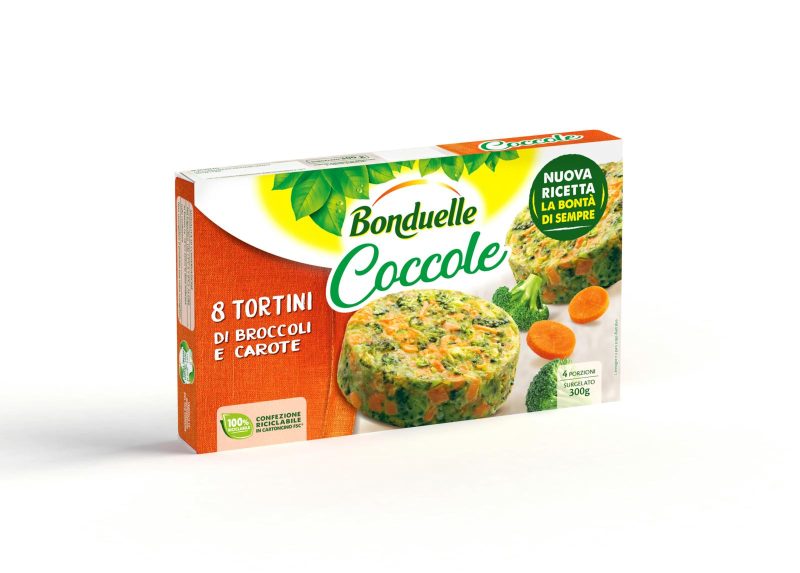 Bonduelle Coccole 8 Tortini di Broccoli e Carote Surgelato 300 g