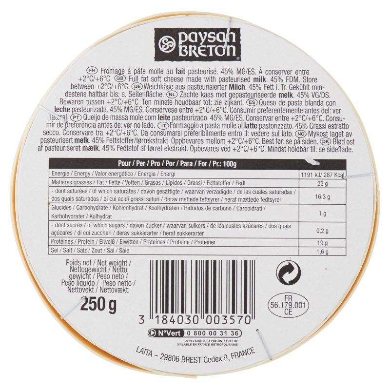 Paysan Breton Le Camembert 250 g