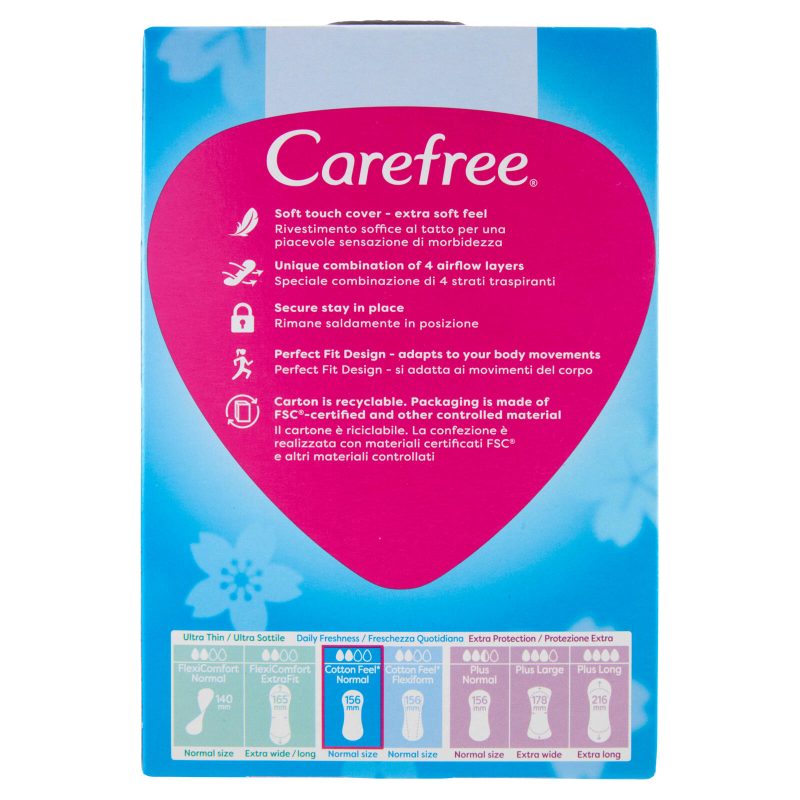 Carefree Cotton Feel* Normal Senza Profumo Salvaslip 44 pz