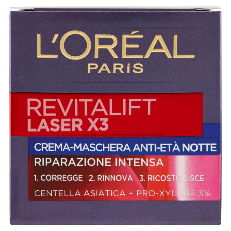 L'Oréal Paris Revitalift Laser X3 Crema-Maschera Anti-Età Notte 50 ml