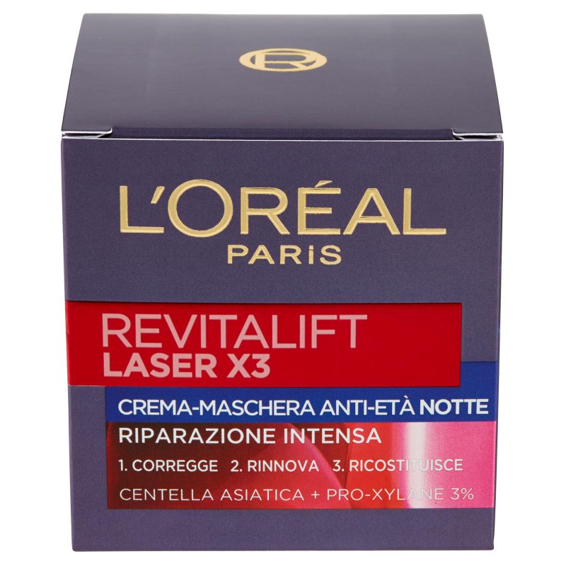 L'Oréal Paris Revitalift Laser X3 Crema-Maschera Anti-Età Notte 50 ml