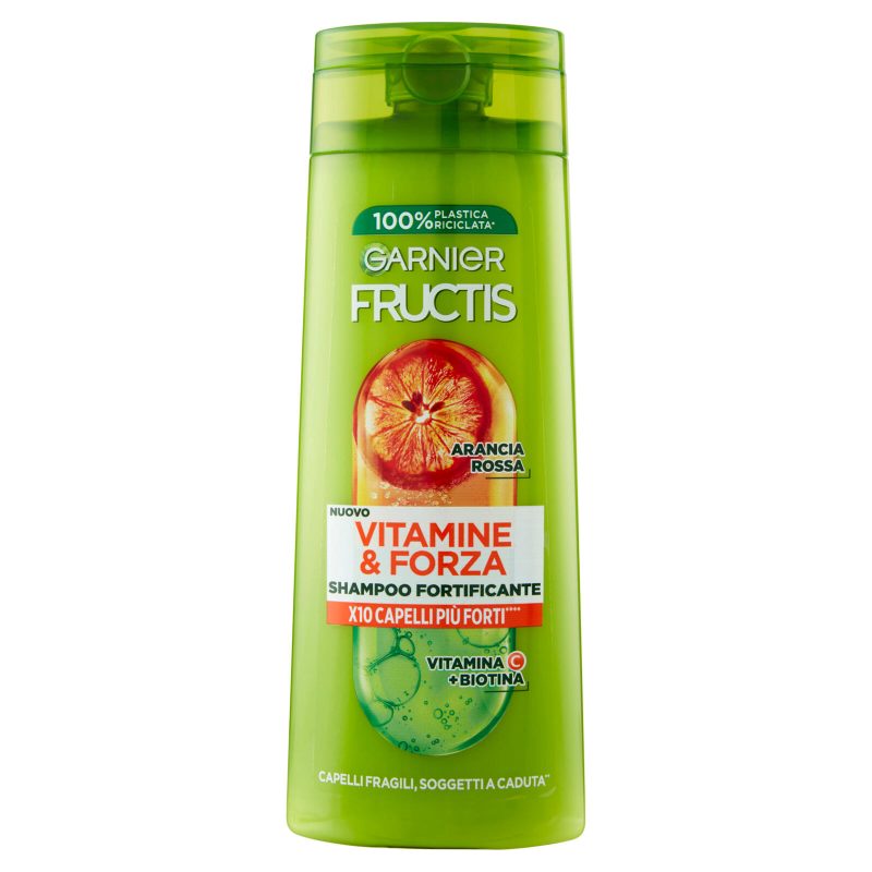 Garnier Fructis Shampoo Vitamine & Forza, shampoo fortificante per capelli fragili 250 ml