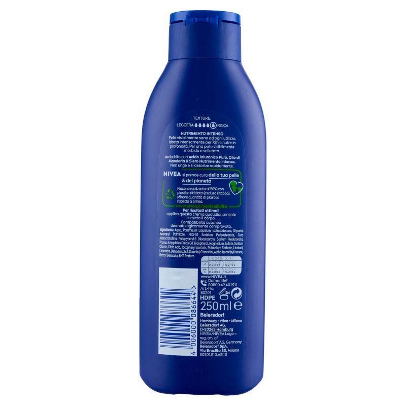 Nivea Crema Corpo Nutriente Pelle secca o molto secca 250 ml