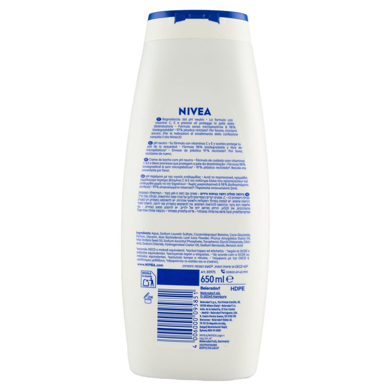 Nivea Creme Aloe Pure Care Shower 650 ml