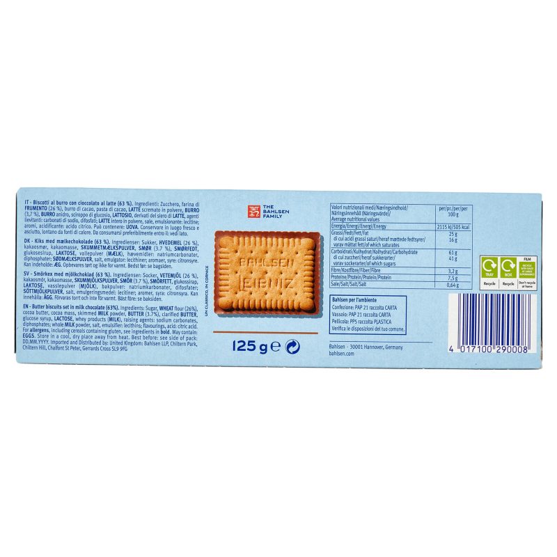 Bahlsen Choco Leibniz Latte 125 g