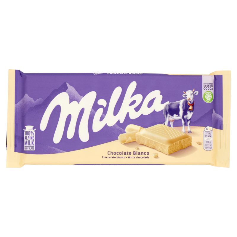 Milka Bianco, tavoletta di cioccolato bianco - 100g