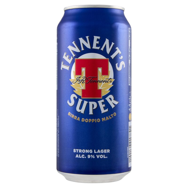 TENNENT'S SUPER Birra strong lager doppio malto lattina 44cl