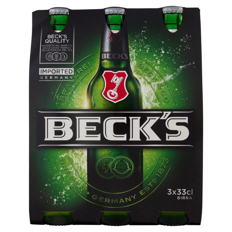 BECK'S Birra pilsner tedesca bottiglia 
3x330 ml