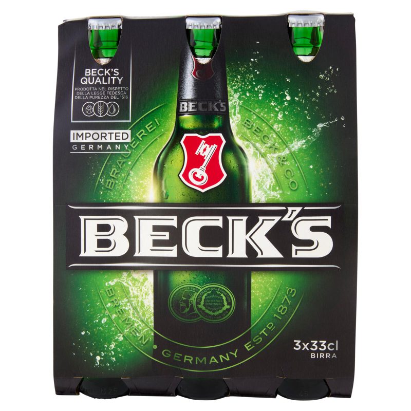 BECK'S Birra pilsner tedesca bottiglia 
3x330 ml