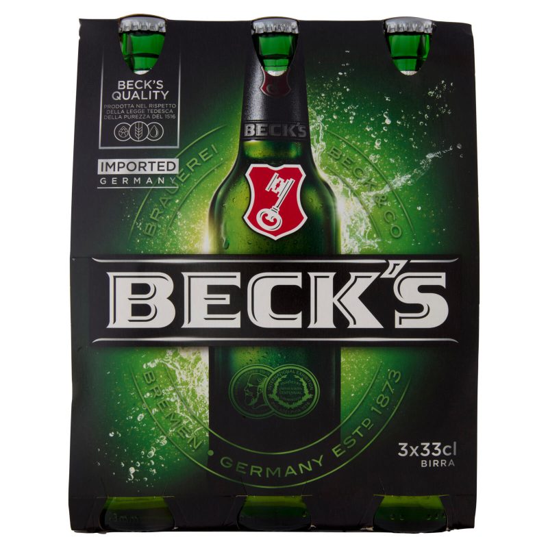 BECK'S Birra pilsner tedesca bottiglia 
3x330 ml