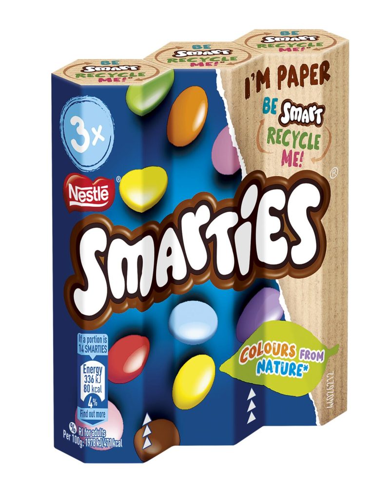 NESTLÉ Smarties Confetti ripieni di Cioccolato al Latte 3 tubi 34 g