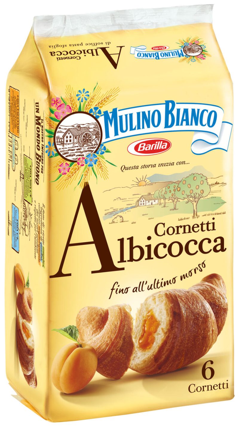 Mulino Bianco Cornetti Albicocca Merenda senza Additivi Conservanti 6 pezzi 300g