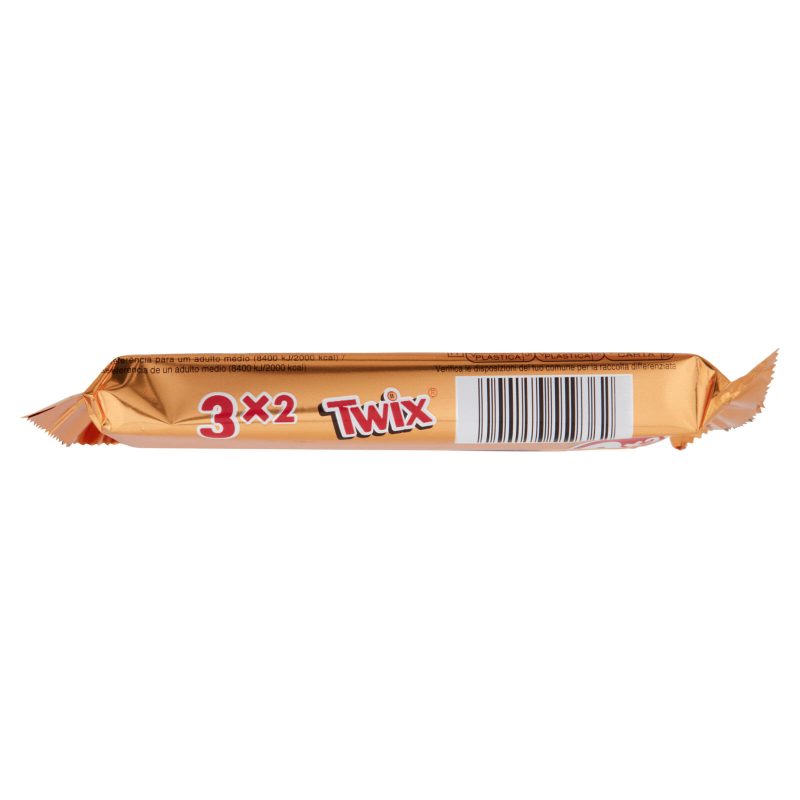 Twix Snack al Cioccolato con Caramello, 3 Barrette x 50g