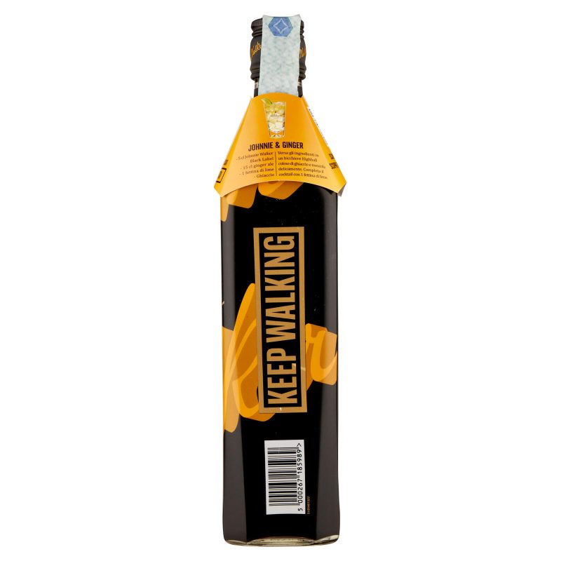 Johnnie Walker Black Blended Scotch Whisky Keep Walking Icons Bottle Design 700 ml