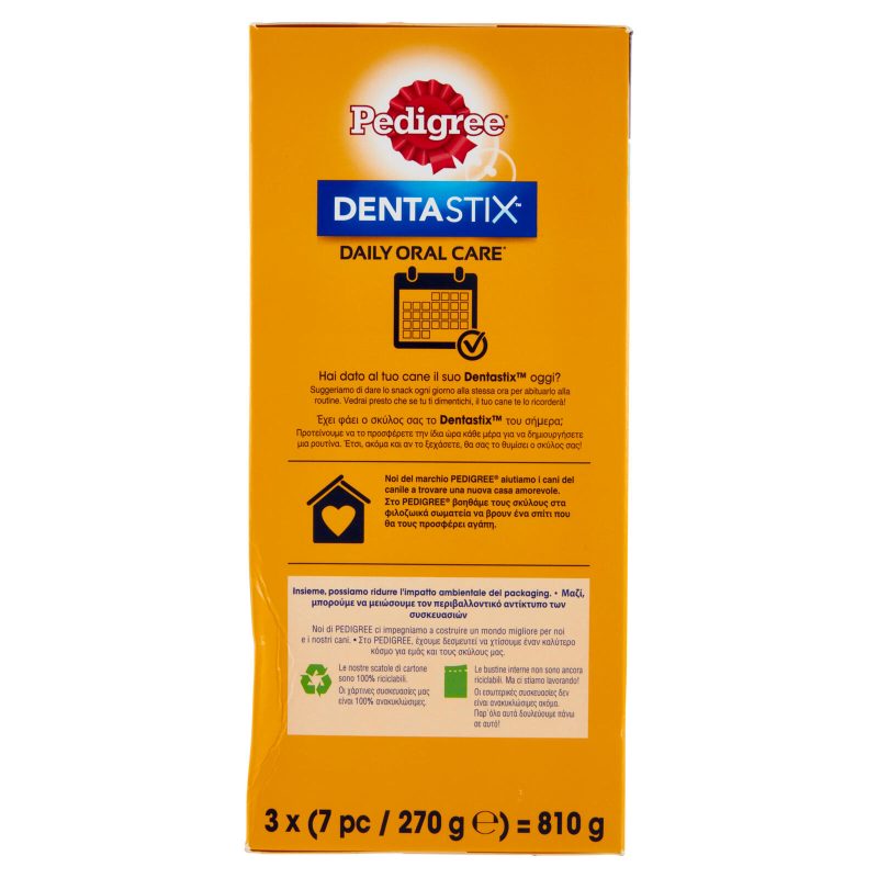 Pedigree Dentastix Snack per igiene orale Cane Grande 21 Pezzi 810 g