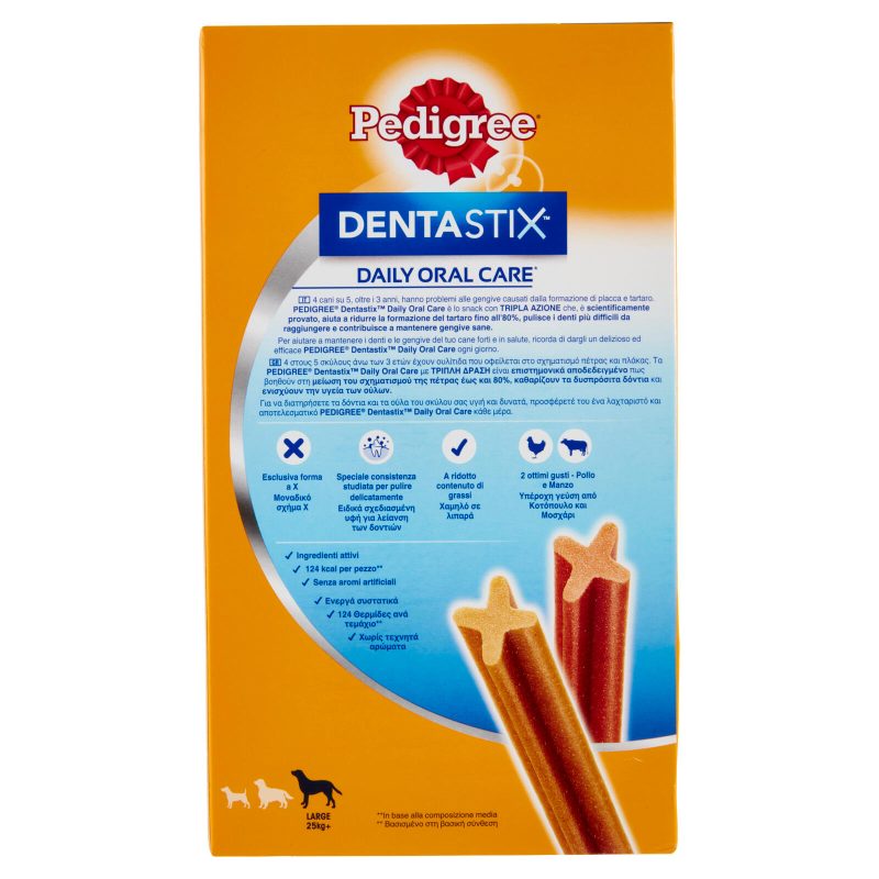 Pedigree Dentastix Snack per igiene orale Cane Grande 21 Pezzi 810 g