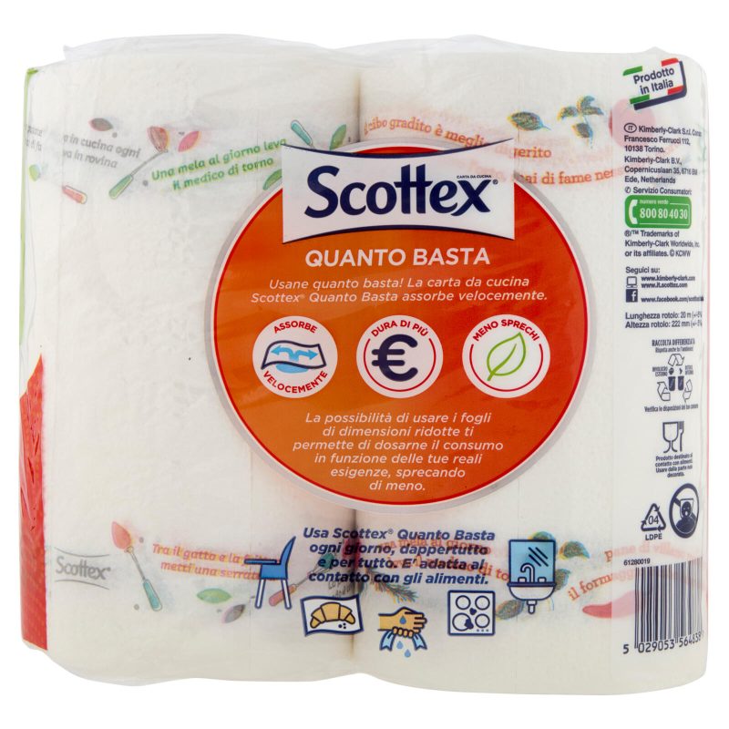 Scottex Quanto Basta Carta da Cucina 2 Pz