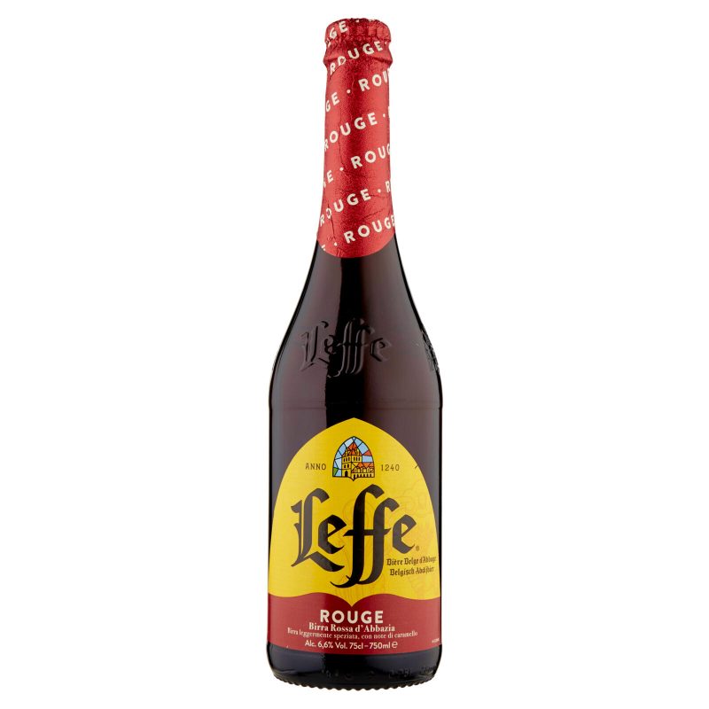 LEFFE ROUGE Birra rossa belga d'abbazia doppio malto bottiglia 75cl