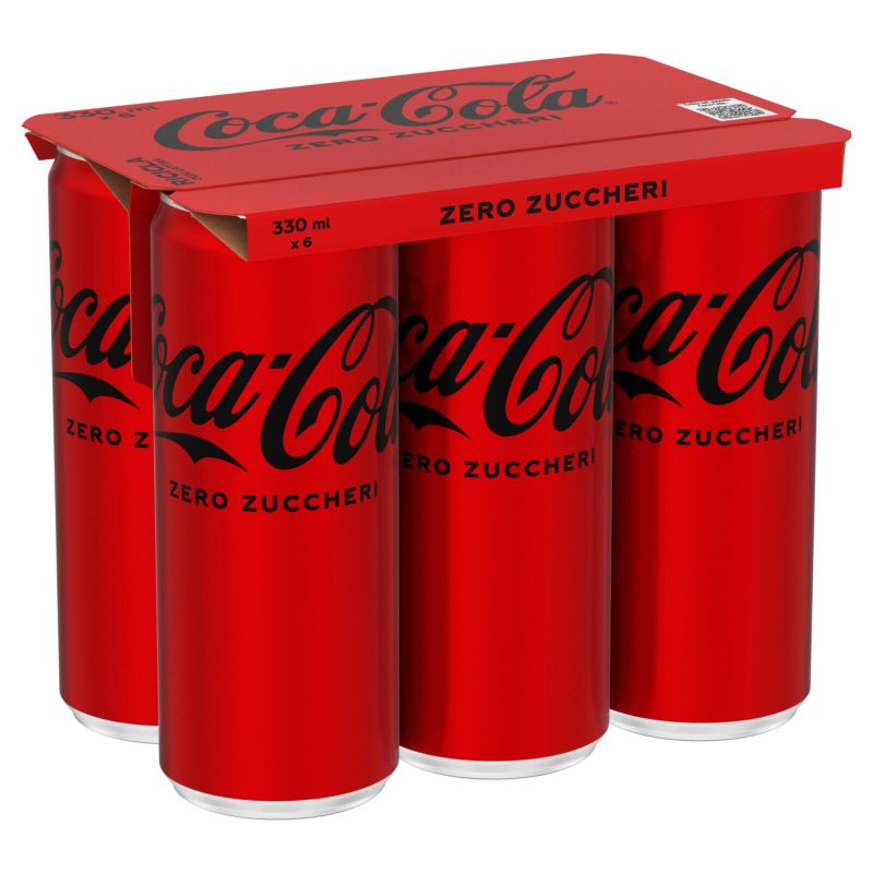 COCA COLA ZERO CAN X6 1980