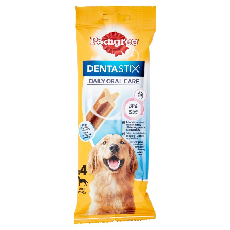 Pedigree Dentastix Snack per igiene orale Cane Grande 4 Pezzi 154 g