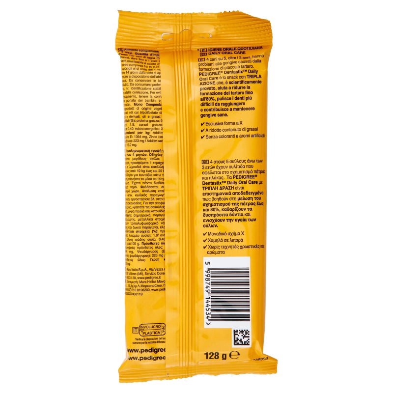 Pedigree Dentastix Snack per igiene orale Cane Medio 5 Pezzi 128 g