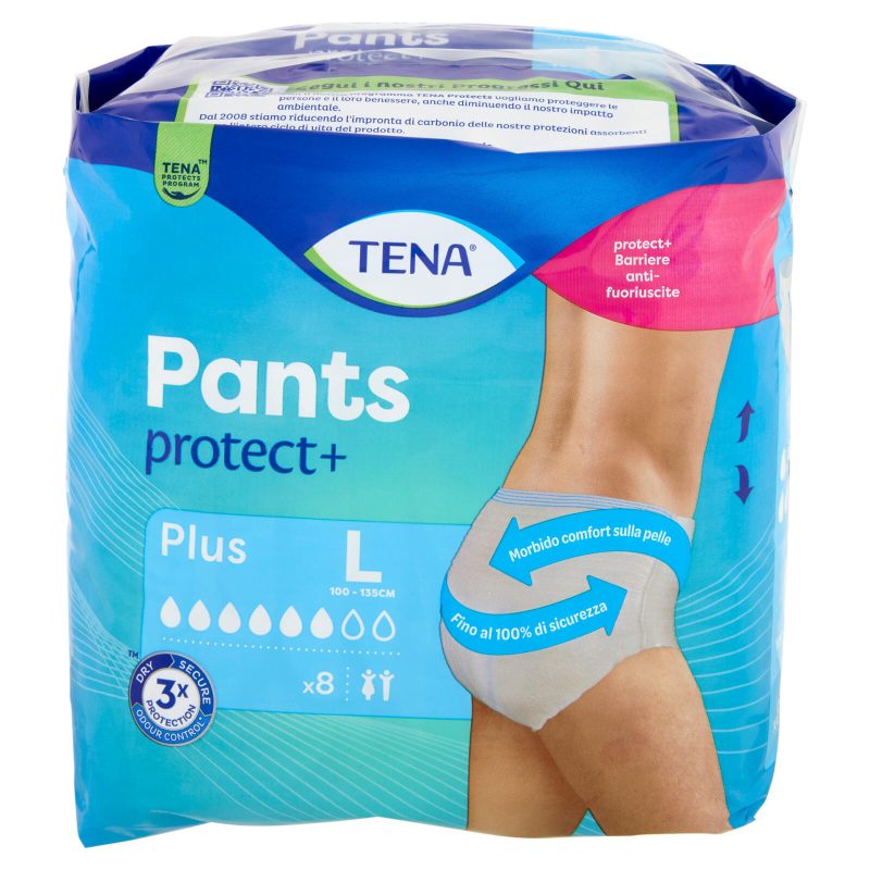 Tena Pants protect+ Plus L 8 pz