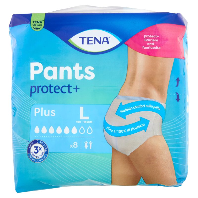 Tena Pants protect+ Plus L 8 pz