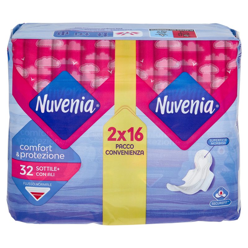 Nuvenia comfort & protezione Sottile+ con Ali 2 x 16 pz