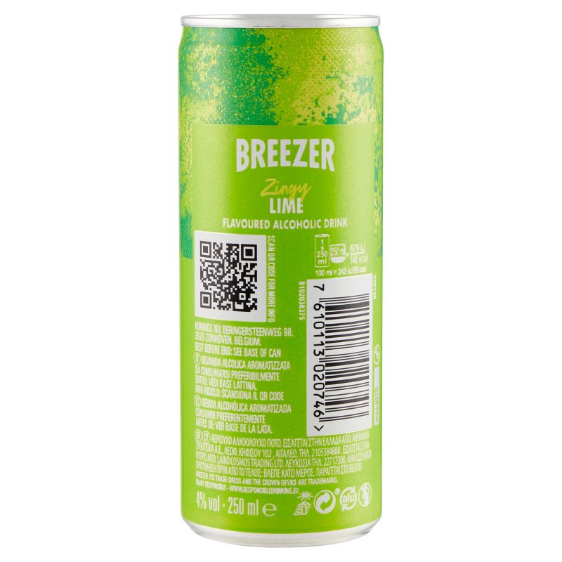 Breezer Zingy Lime 250 ml