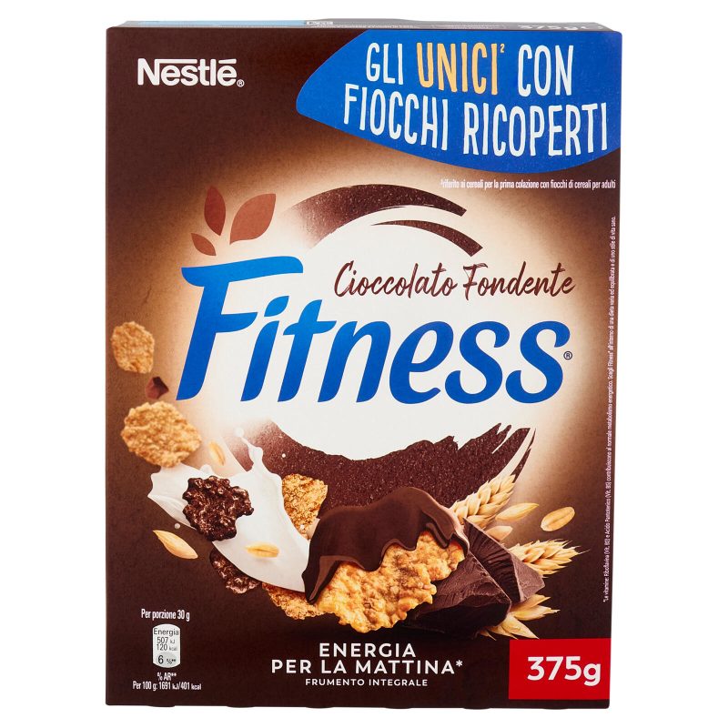 FITNESS Cioccolato Fondente Cereali Integrali con Fiocchi al Cioccolato 375g