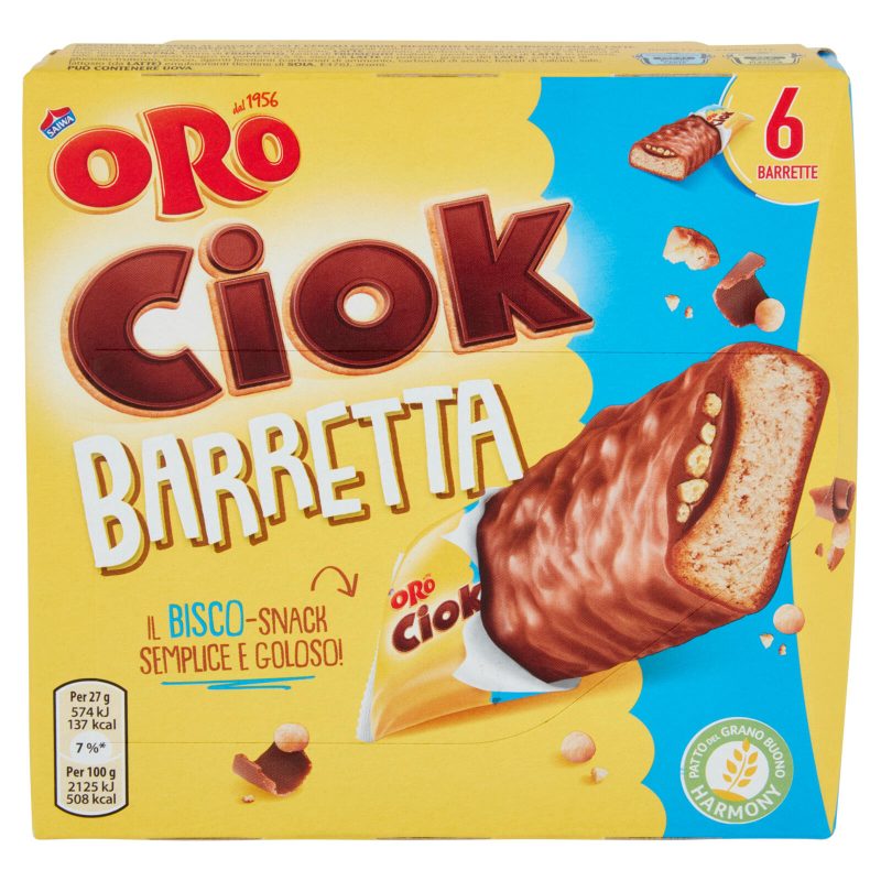 Oro Ciok Barrette al cioccolato al latte -  6 x 27 g