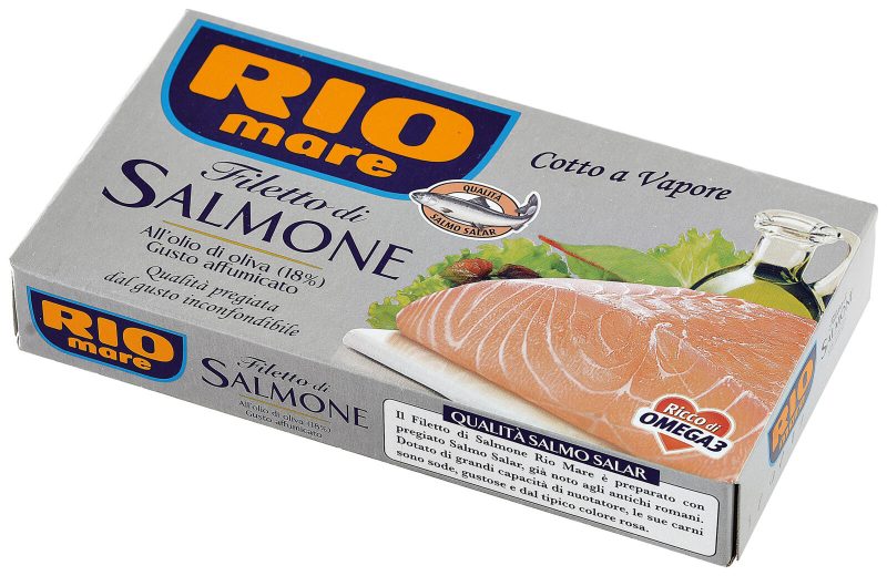 Rio mare Filetto di Salmone all'Olio di Oliva Gusto Affumicato con Grani di Pepe al Vapore 150 g