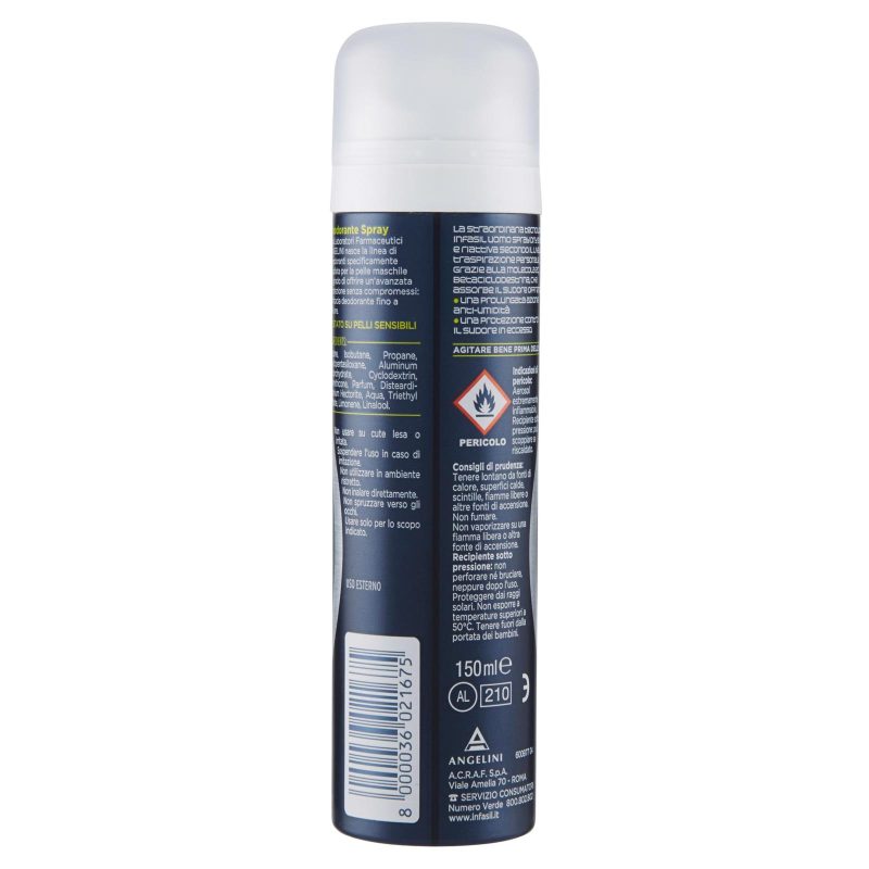 infasil Uomo Derma48H Deodorante Spray dry 150 ml