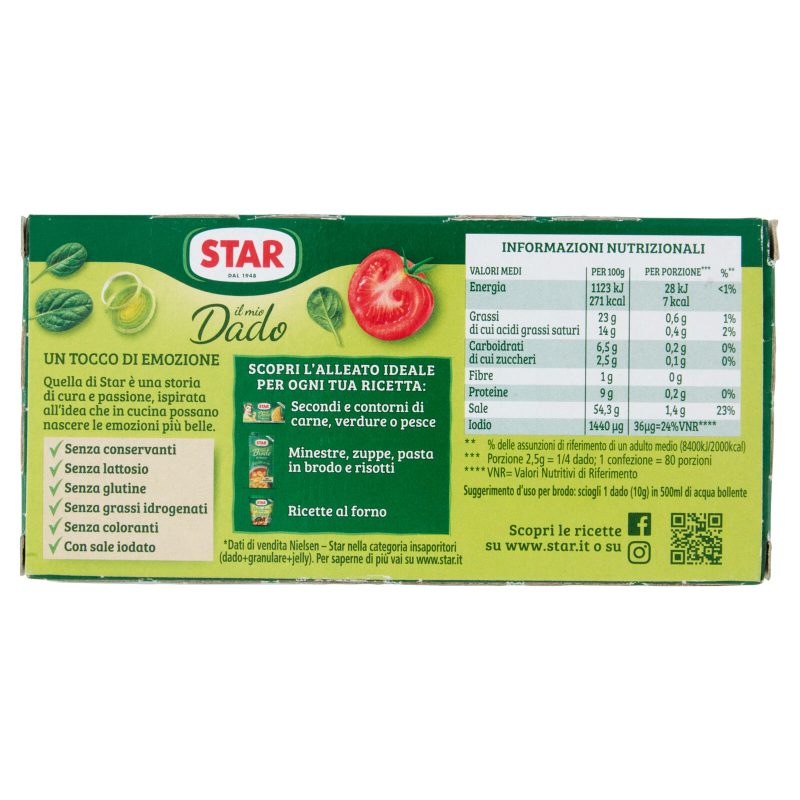 Star il mio Dado Vegetale 20 Dadi 200 g