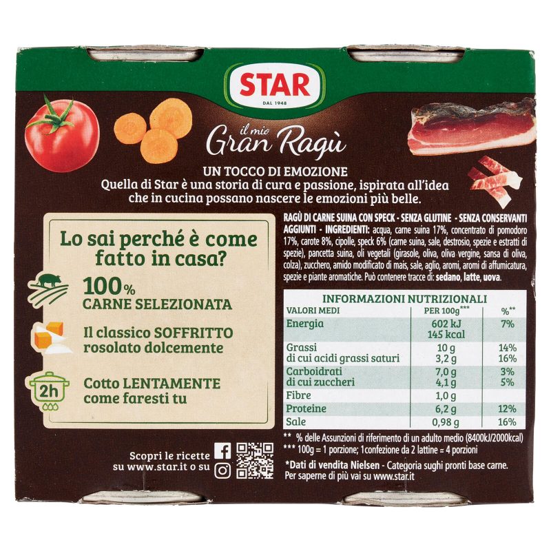 Star il mio Gran Ragù con Speck 2 x 180 g