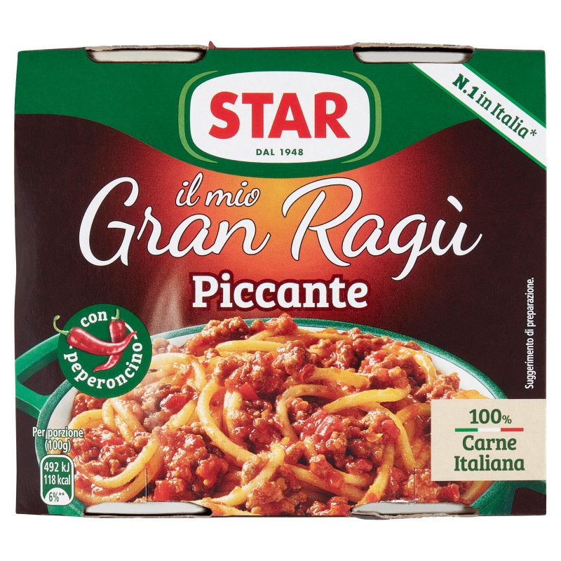 Star il mio Gran Ragù Piccante con Peperoncino 2 x 180 g